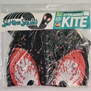 Vintage 1986 Kite Sid the Squid 6.5' Streamer Tail Spectra Star Kites New Sealed